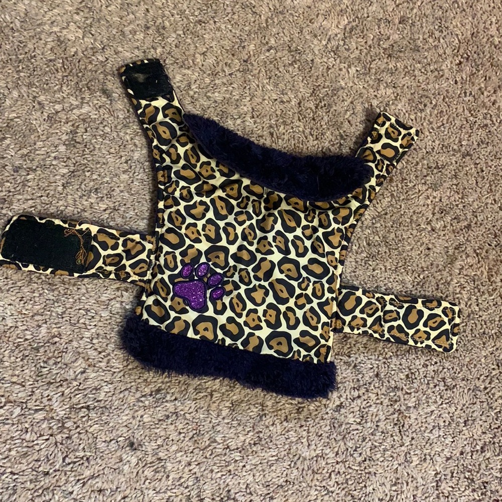 Leopard print dog vest